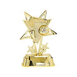 Flot fodboldstatuette i guld, s�lv eller bronze