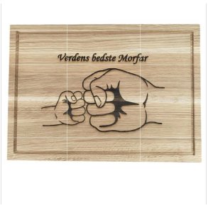 Egetr�s sk�rebr�t med saftkant  - Model 7 med valgfrit logo eller tekst