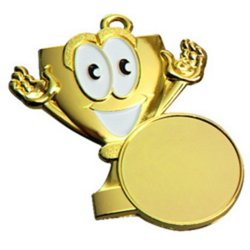 Sjov medalje til de helt sm med plads til emblem.