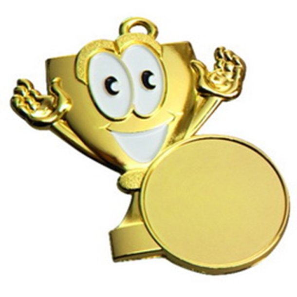 Sjov medalje til de helt sm med plads til emblem.