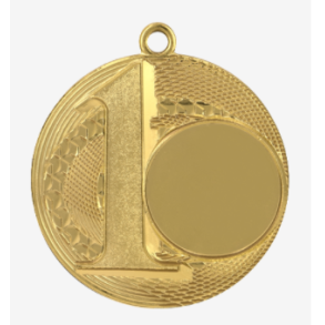 Pladsmedalje med plads til emblem eller eget logo.