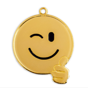 Den sjove Smily medalje til alle form�l. - Tums Up