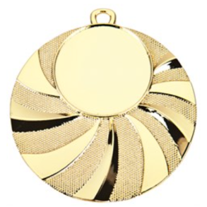 Medalje med plads til emblem eller eget logo.