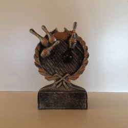 Bowlingstatuette med kegler