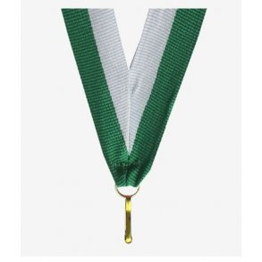 Medaljebnd - Grn / Hvid