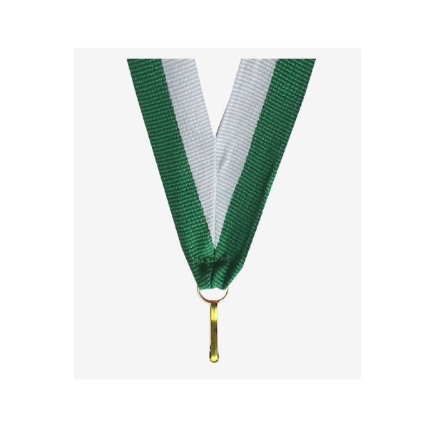 Medaljebnd - Grn / Hvid