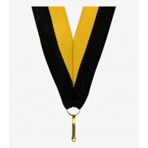 Medaljebnd - Sort / Gul