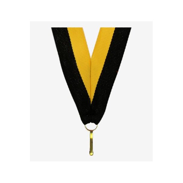 Medaljebnd - Sort / Gul