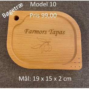 Serveringsfad / TAPAS med valgfrit logo eller tekst