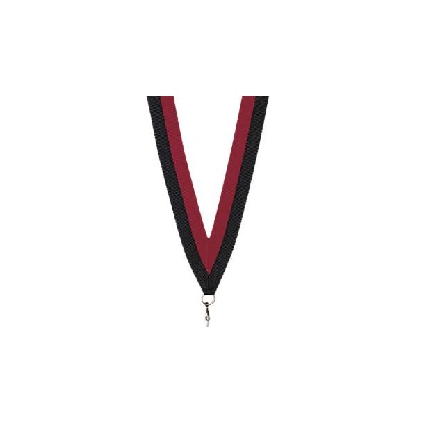 Medaljebnd - Rd / Sort