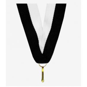 Medaljebnd - Sort / Hvid