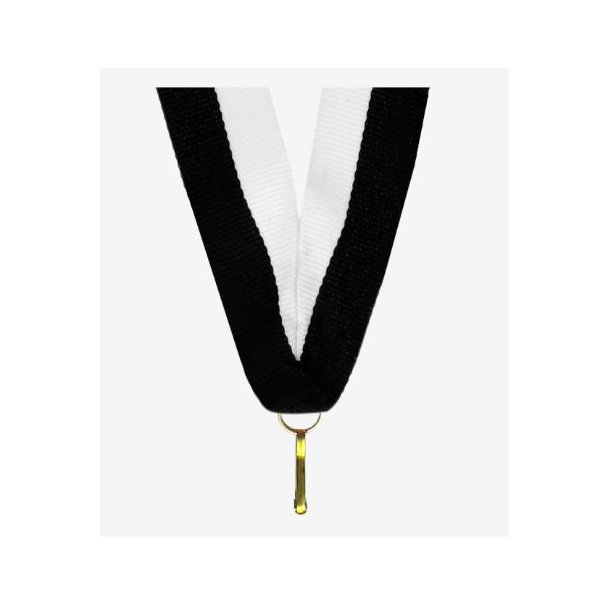 Medaljebnd - Sort / Hvid